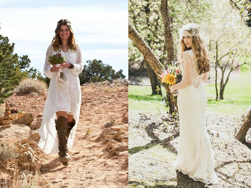 Свадебные платья в стиле рустик - популярные модели и фасоны с фото