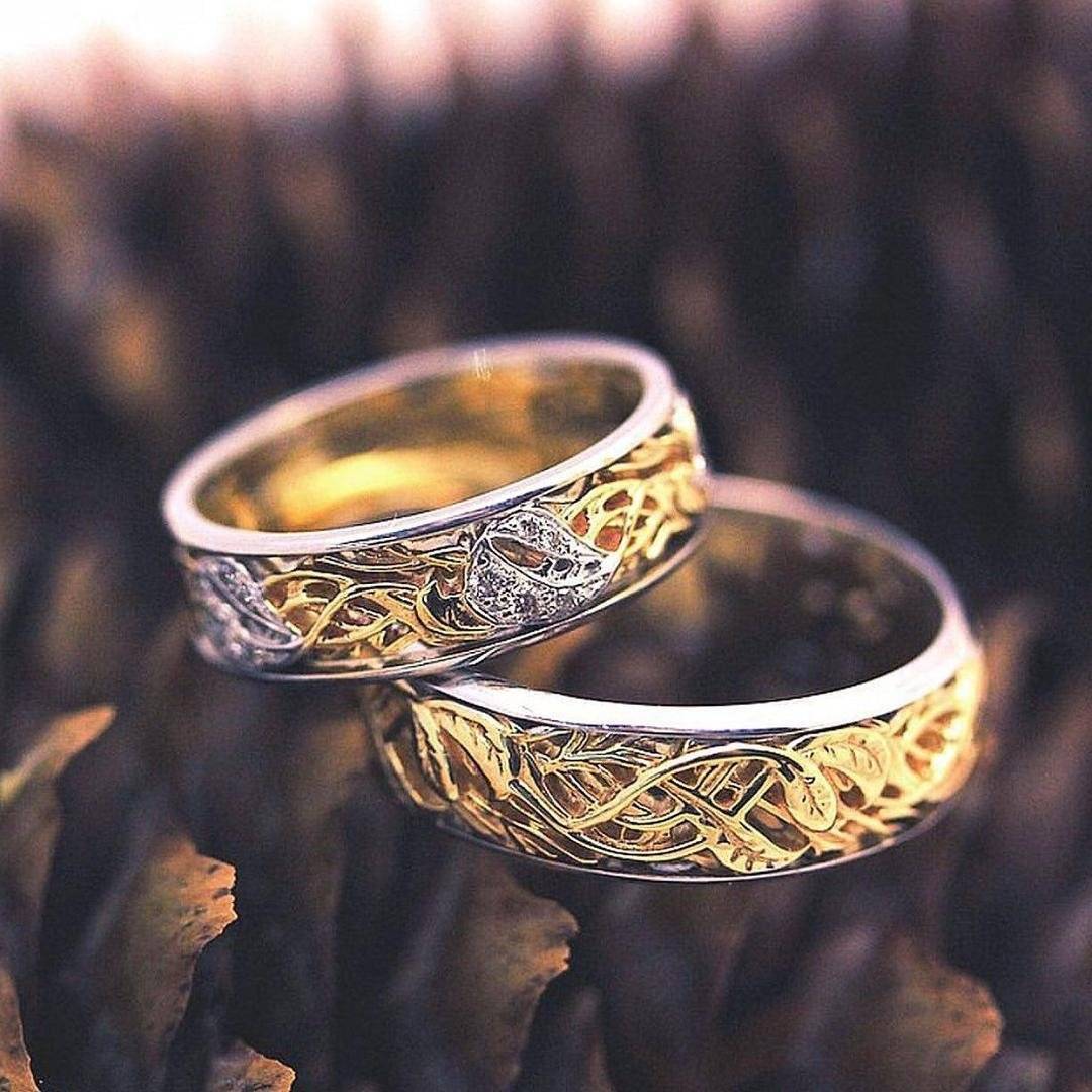 Необычные обручальные кольца (фото): цвет, металл, форма, дизайн