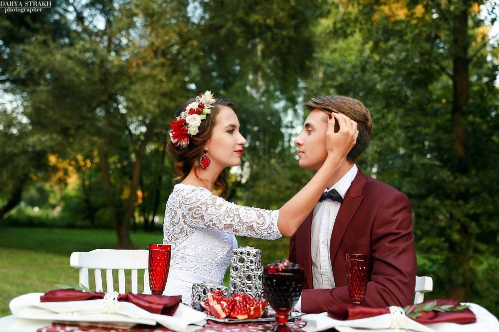 Красная свадьба: идеи и оформление. в алых цветах