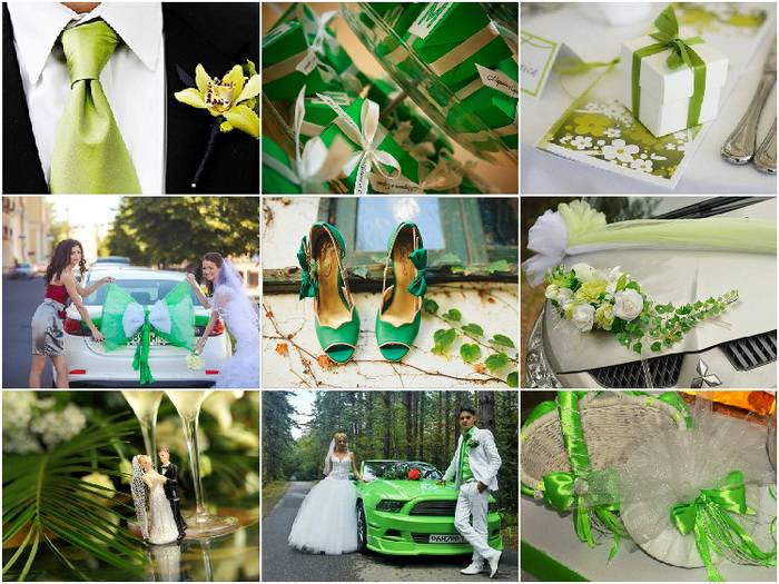 Свадьба в зеленом цвете - фото, идеи оформления, видео