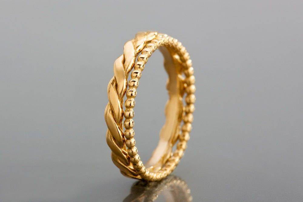 Обручальные кольца с косичкой – какие есть варианты, золотой аксессуар с плетением
