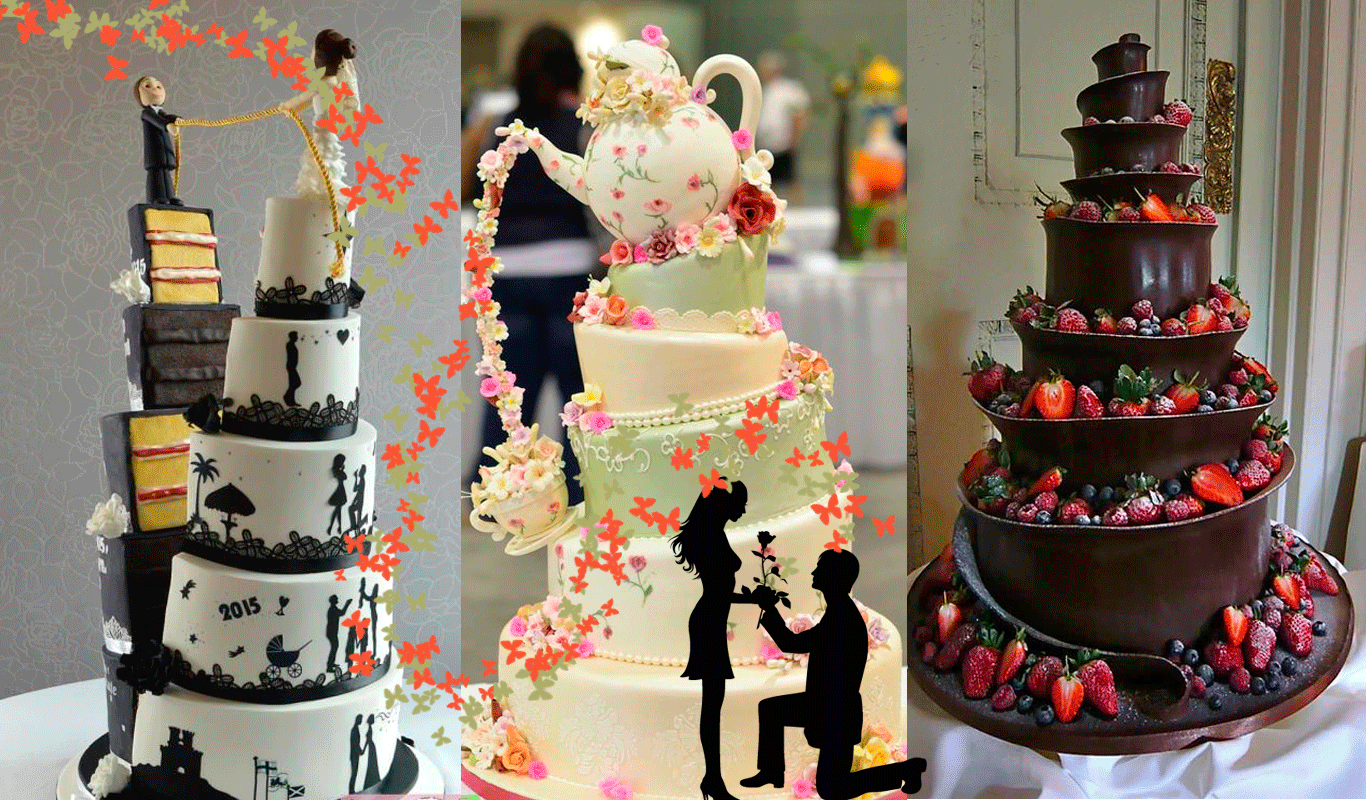 Необычные свадебные торты: оригинальные идеи и фото