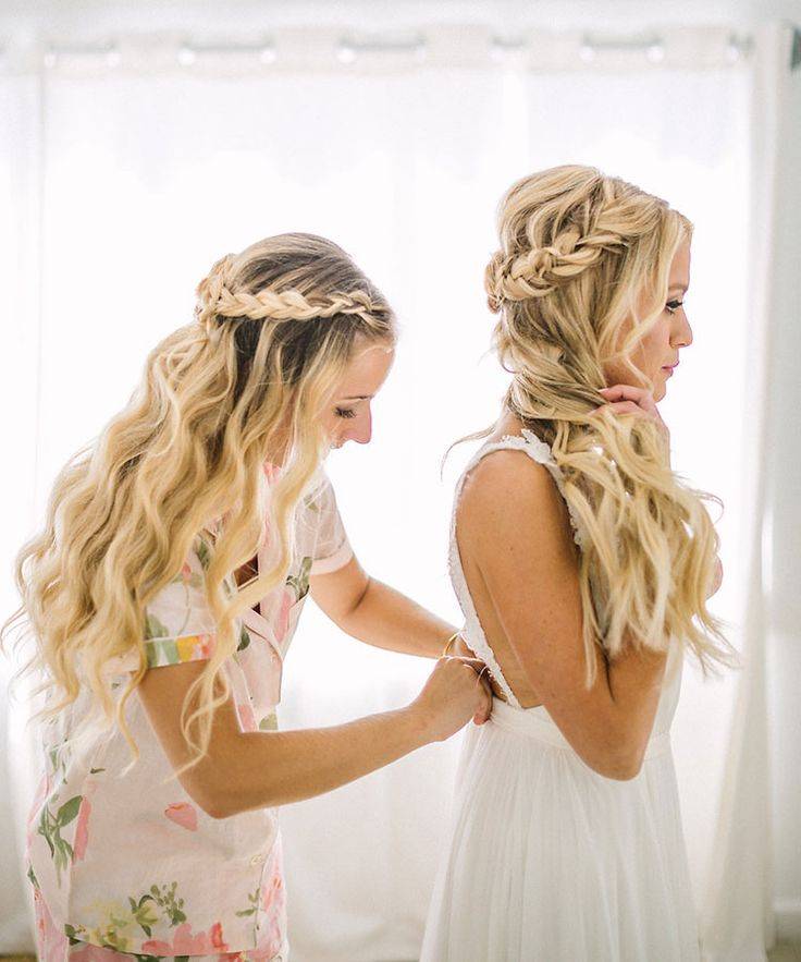 Прически на свадьбу к подруге на длинные волосы и средние волосы
