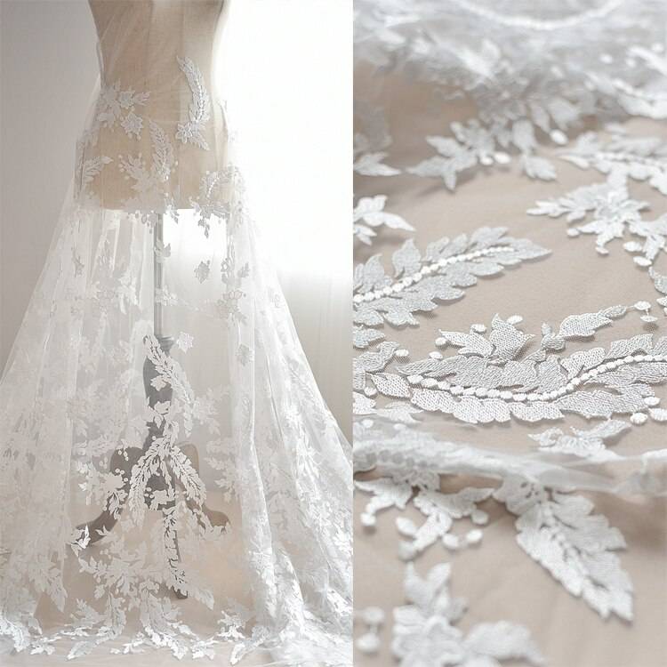 Свадебные ткани и кружева для платьев: какие виды материалов используются