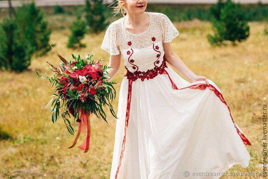 Свадебные платья в славянском стиле: модели и фасоны древнерусских нарядов с фото