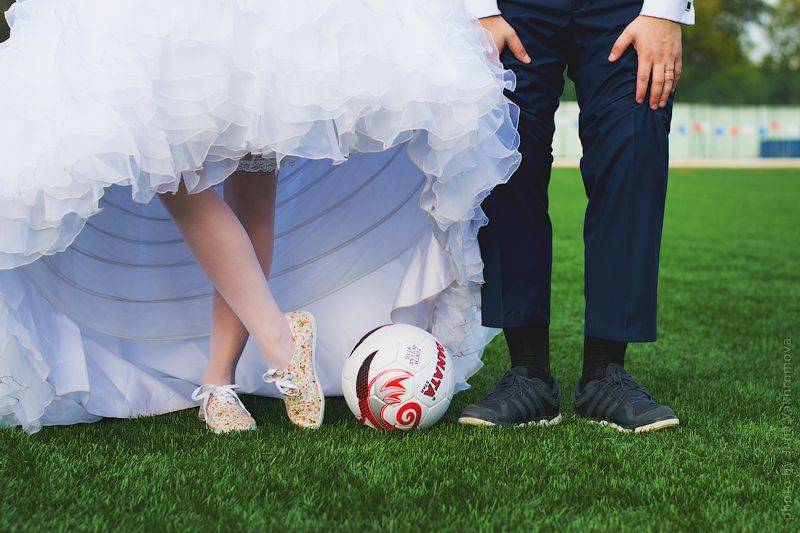 Спортивная свадьба: декор, наряды молодоженов