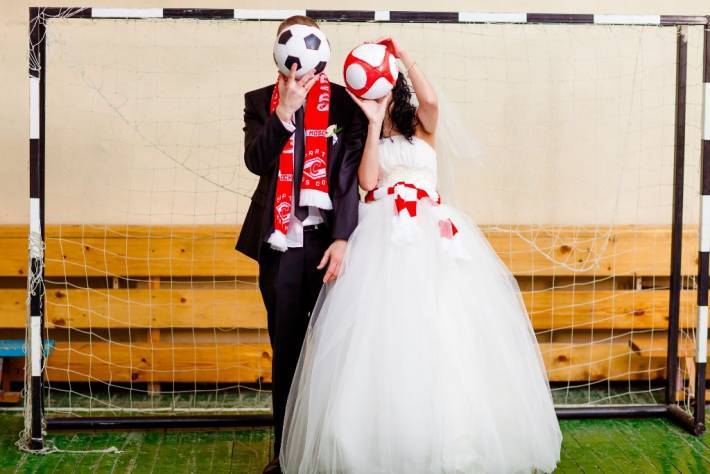 Спортивная свадьба: идеи оформления, костюмы гостей и молодоженов