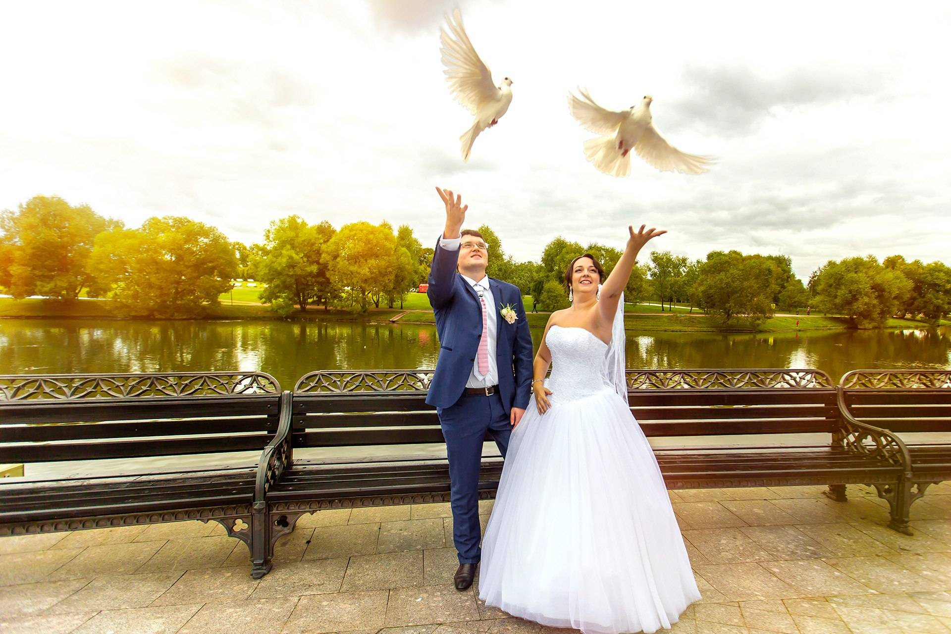 Голуби на свадьбе – вестники любви и верности