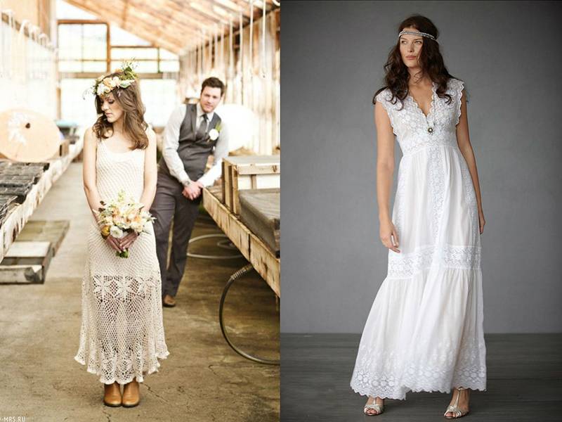 Оригинальное свадебное платье в стиле «рустик»: основные отличия