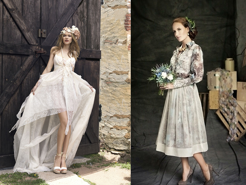 Очаровательные свадебные платья в стиле рустик
