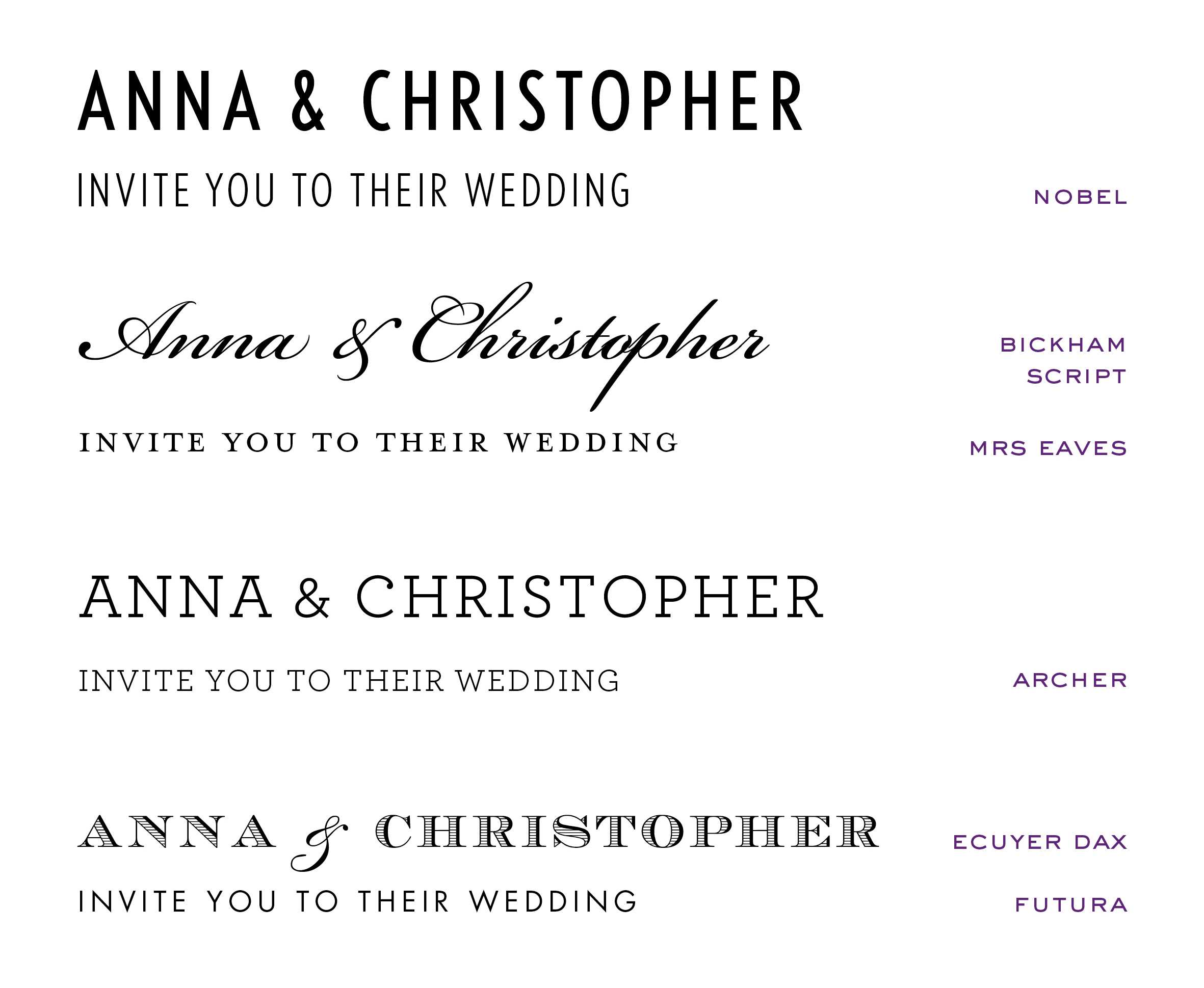 Elegant and timeless wedding fonts for your special day