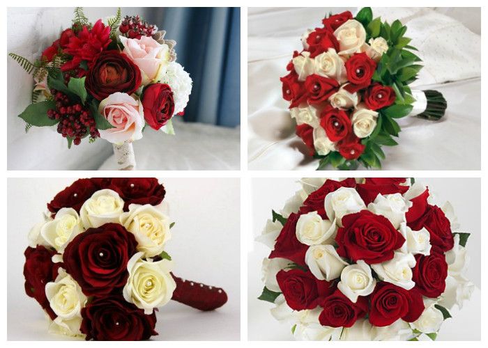 Букет невесты из красных роз - классика свадебной флористики