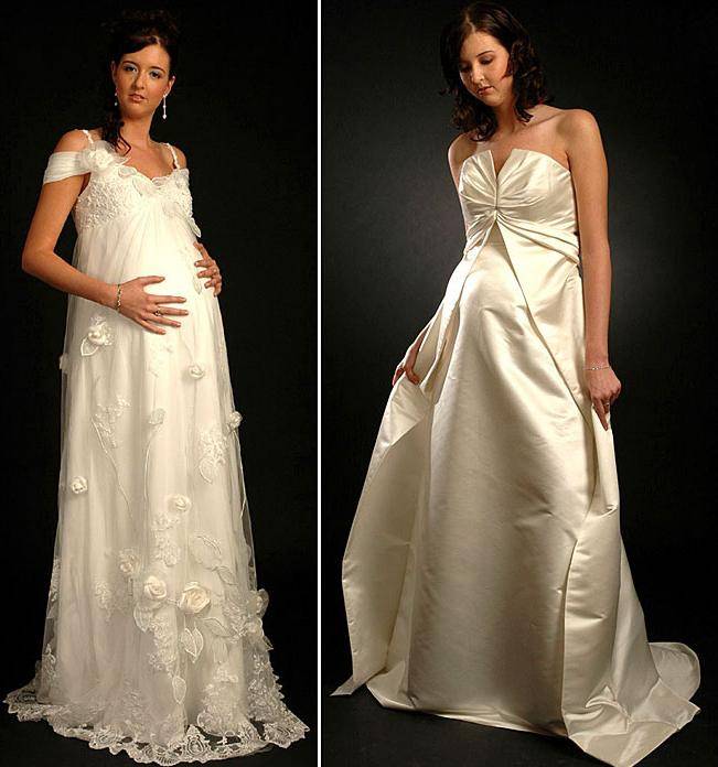 Свадебные платья для беременных, скрывающие живот