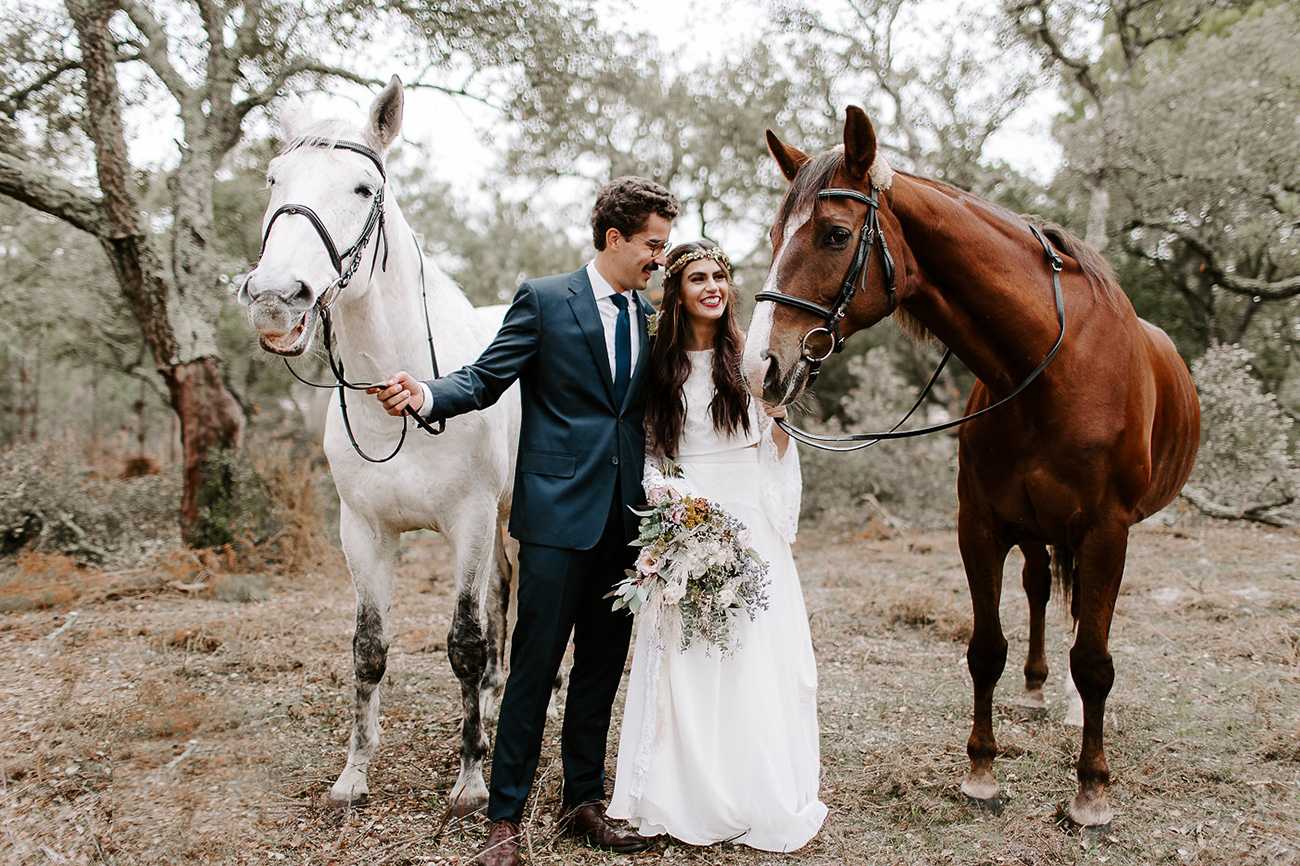 Свадебная фотосессия с лошадьми – несколько романтических идей