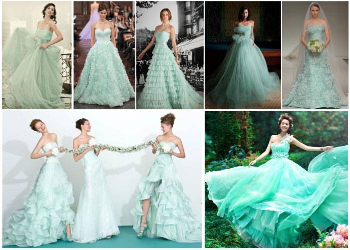 Цветные свадебные платья: 80 шикарных идей