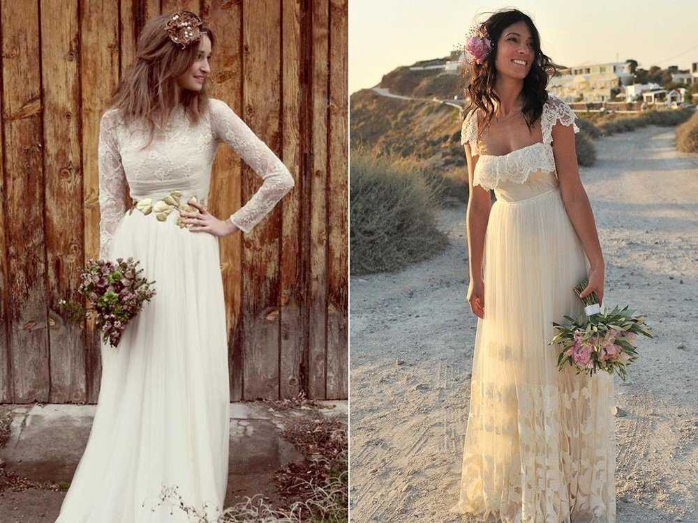 Свадебное платье в стиле рустик: простота и изысканность с фото